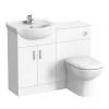 Cove 1050mm Vanity Unit Cloakroom Suite (Gloss White - Depth 300mm) 2 Cove 1050mm Vanity Unit Cloakroom Suite (Gloss White - Depth 300mm) -Cloakroom Suites Shop CV1050CS n p