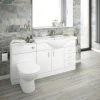 Cove 1520mm Vanity Unit Bathroom Suite (High Gloss White - Depth 330mm) -Cloakroom Suites Shop CV1520BS np