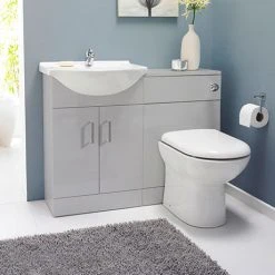 Cove 1050mm Light Grey Vanity Unit Cloakroom Suite