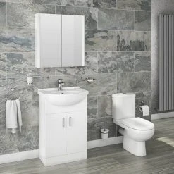 Cove Small Shower Bath Suite -Cloakroom Suites Shop CVSBS d2 460