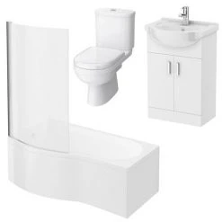 Cove Small Shower Bath Suite -Cloakroom Suites Shop CVSBS d6 460