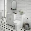 Chatsworth White Marble 610mm Traditional White Vanity Unit + Toilet Package -Cloakroom Suites Shop CWM610WCWHT p
