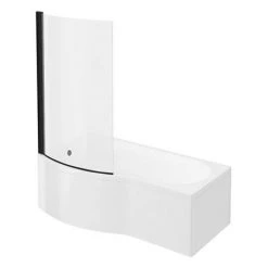 Cruze B-Shaped Shower Bath Suite - 1700mm with Grey Vanity Unit and Toilet -Cloakroom Suites Shop CZSBS17G d2 460