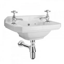 Carlton Traditional Cloakroom Suite - High level Toilet + Wall Hung Basin -Cloakroom Suites Shop Carlton Cloakroom Suite d2 460