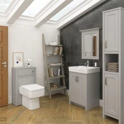 Chatsworth 3-Piece Traditional Grey Bathroom Suite