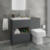 Haywood Grey Modern Sink Vanity Unit + Toilet Package -Cloakroom Suites Shop HYGVTP prod