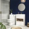 Haywood White Modern Sink Vanity Unit + Toilet Package -Cloakroom Suites Shop HYWVTP new p