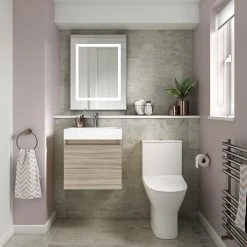 Milan Juno Driftwood Cloakroom Suite