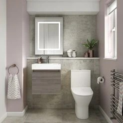 Milan Juno Grey Avola Cloakroom Suite