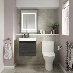 Milan Juno Black Cloakroom Suite