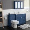 Keswick Blue 1015mm Sink Vanity Unit + Toilet Package -Cloakroom Suites Shop KES BLU PK6 p