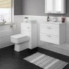 Keswick White Wall Hung 2-Drawer Vanity Unit + Toilet Package 2 Keswick White Wall Hung 2-Drawer Vanity Unit + Toilet Package -Cloakroom Suites Shop KES WHT PK2 p