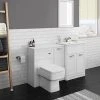 Keswick White Sink Vanity Unit, Storage Unit + Toilet Package 1 Keswick White Sink Vanity Unit, Storage Unit + Toilet Package -Cloakroom Suites Shop KES WHT PK4 p