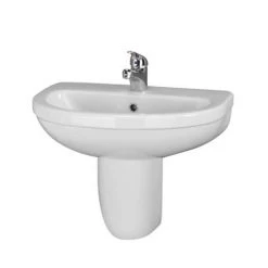 Milton 1TH Classic Bathroom Suite (BTW Pan, Concealed Cistern, Wall Hung Basin) -Cloakroom Suites Shop MC1THS d6 460