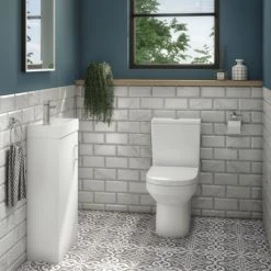 Milan Minimalist Floor Standing Cloakroom Suite