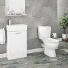 Melbourne Close Coupled Toilet incl. White Compact Cabinet + Basin Set -Cloakroom Suites Shop MELVTY058 PROD1