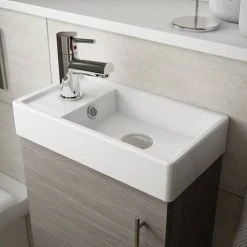 Milan Grey Avola Cloakroom Suite (Toilet, Concealed Cistern + Vanity Unit) 9 Milan Grey Avola Cloakroom Suite (Toilet, Concealed Cistern + Vanity Unit) -Cloakroom Suites Shop MIL GA S d1 460