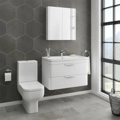 Monza 800 Vanity Unit & Modern Toilet Package