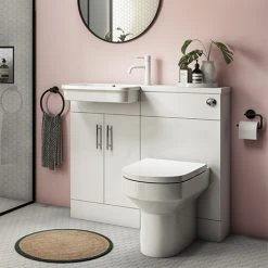 Nova Emporio Compact Semi-Recessed Combination Basin and WC Unit - 1000mm