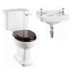 Burlington Cloakroom Slimline Toilet + Edwardian Wall Mounted 2TH Basin -Cloakroom Suites Shop P5 C3 B8 p