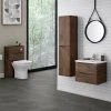 Monza Chestnut Wall Hung Bathroom Furniture Package -Cloakroom Suites Shop RDCWHPK N P