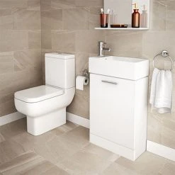 RAK Series 600 Toilet inc. Soft Close Seat + White Compact Vanity Unit
