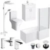 Toreno L-Shaped 1600 Complete Bathroom Package -Cloakroom Suites Shop TRCBS16 P