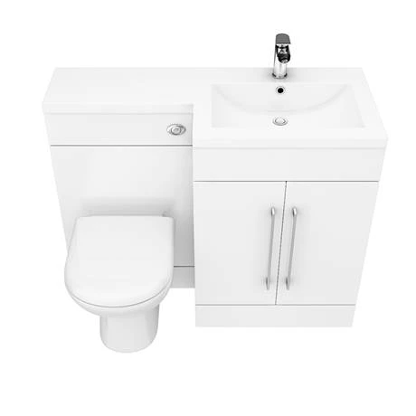 Valencia 1100mm Combination Bathroom Suite Unit with Basin + Round Toilet 6 Valencia 1100mm Combination Bathroom Suite Unit with Basin + Round Toilet - Image 4