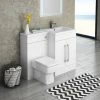 Valencia 1100mm Bathroom Combination Suite Unit with Basin + Square Toilet 1 Valencia 1100mm Bathroom Combination Suite Unit with Basin + Square Toilet -Cloakroom Suites Shop VAL1100S p1