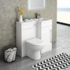Valencia 900mm Combination Bathroom Suite Unit + Round Toilet -Cloakroom Suites Shop VAL900R nP
