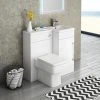 Valencia 900mm Combination Bathroom Suite Unit + Square Toilet -Cloakroom Suites Shop VAL900S np