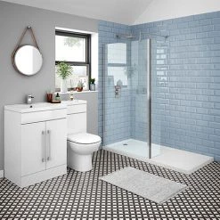 Valencia 1100 Vanity Unit Suite + Walk In Enclosure