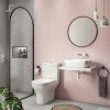 Venice Cloakroom Suite (465mm Countertop Basin, Gloss White Floating Shelf + Toilet) 2 Venice Cloakroom Suite (465mm Countertop Basin, Gloss White Floating Shelf + Toilet) -Cloakroom Suites Shop VCS01 p